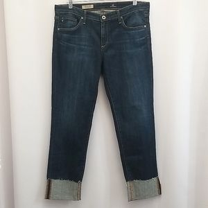 AG Adriano Goldschmied Stevie Slim Straight Cuff Jeans Size 32